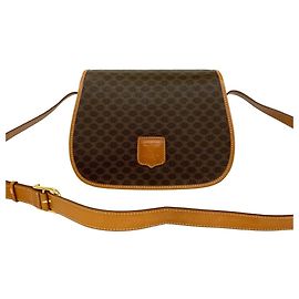 Céline Borsa a Spalla CELINE Vintage Macadam Blazon Triomphe Logo Marrone