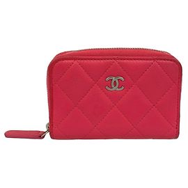 Monedero Chanel Matelassé Coco Mark Rosa