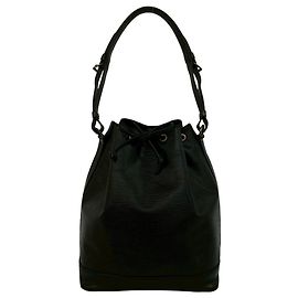 Louis Vuitton Vintage Noé Epi Leather Drawstring Tote Black