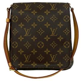 Louis Vuitton Musette Salsa Monogram Shoulder Bag Brown