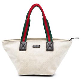Gucci Brown GG Canvas Web Tote Brown Beige