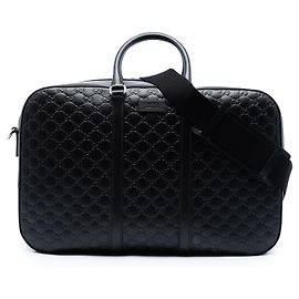 Gucci Black Guccissima Duffle Bag Schwarz