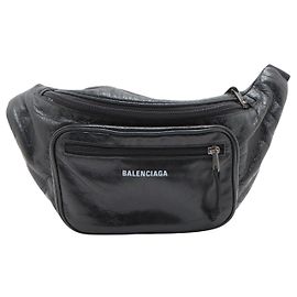 Borsa a tracolla Explorer in pelle nera Balenciaga Nero