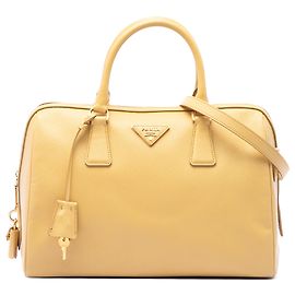 Sac Boston Lux Saffiano jaune Prada Autre Jaune