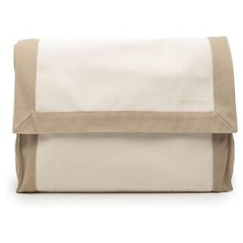 Hermès Brown Bicolor Canvas Tapis de Selle Clutch Brown Beige