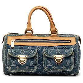 Louis Vuitton Blue Monogram Denim Neo Speedy 30 Bleu