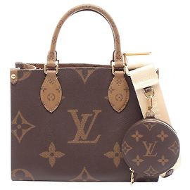 Louis Vuitton Marrom Monogram Reverse Giant OnTheGo PM Marrom