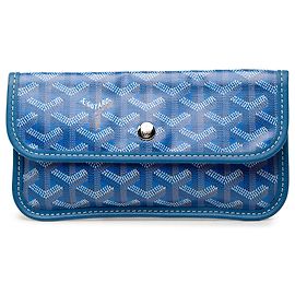 Goyard Blue Goyardine Saint Louis Pouch Blue