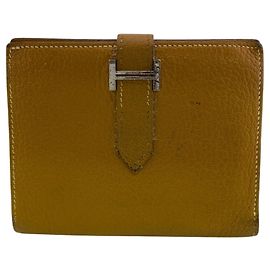 Hermès Hermes Bearn Compact Bi-fold Wallet Beige