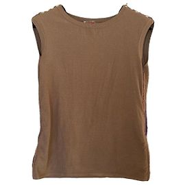 Gilet sans manches Prada en viscose marron Marron