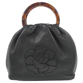 Chanel Black Leather Handbag Black