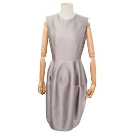 YVES SAINT LAURENT 207466 DRAPEE FW 2008 GRAUES SEIDENKLEID 40 M Grau
