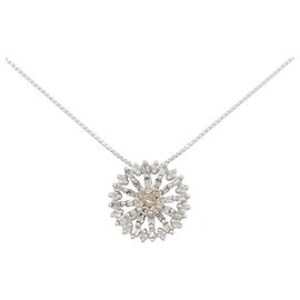 Autre Marque Colar de ouro branco Au750 e diamantes Prata