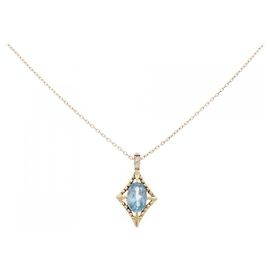 Autre Marque Collar de diamante y topacio azul Au750 Azul