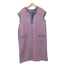 Autre Marque Vestido de seda e linho DAMAcollection Vermelho