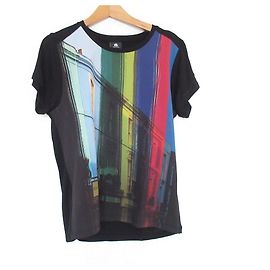 T-shirt a maniche corte in cotone Paul Smith Nero