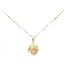 Autre Marque Collier en perles de mer du Sud blanches Au750 Doré