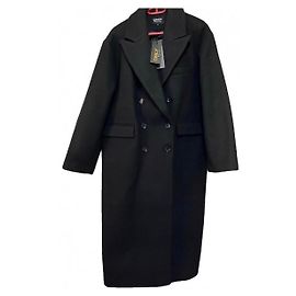 Autre Marque ONLY Schwarzer Oversized Mantel Doppelreihig XL Schwarz