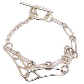 Hermès Pulsera Chaine d'Ancre Punk en plata de ley Hermes Otro
