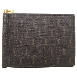 Saint Laurent East West Wallet - Brown Money Clip Brown