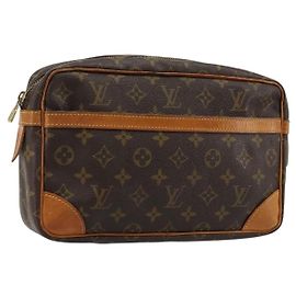 LOUIS VUITTON Monogram Compiegne 28 Clutch Bag M51845 LV Auth BA13393 Monogram