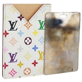 LOUIS VUITTON Monogram Multicolor Etui Hand Mirror White M92651 LV Auth 185055 White