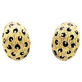 Brincos Fred Paris "Léopard", ouro amarelo e esmalte. Outro