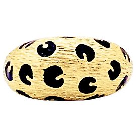Anillo Fred Paris, "Léopard", oro amarillo, esmalte negro. Otro