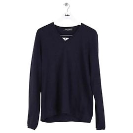 Dolce & Gabbana Navyblauer Pullover Marineblau