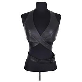 Alaïa Black sleeveless top Black