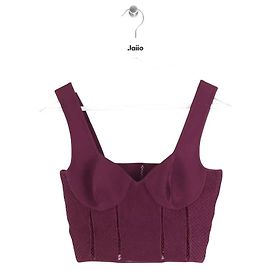 Alaïa Top sem mangas bordeaux Bordeaux