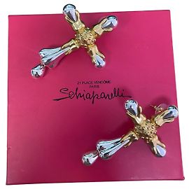 SCHIAPARELLI Statement Cross Brooch Pin Other