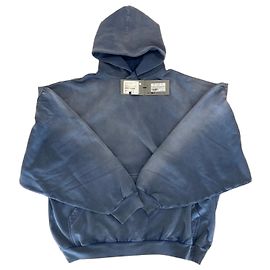 Sudadera con capucha Balenciaga azul efecto denim - Talla M Azul