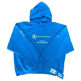 Balenciaga x World Food Programme Kapuzenpullover Blau - Größe M Blau