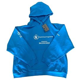 Balenciaga x World Food Programme Kapuzenpullover Blau Blau