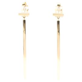 Tiffany & Co Boucles d'oreilles pendantes Tiffany T Wire Bar en or rose Doré