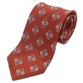 Autre Marque Nicky Silk Tie Brown Red