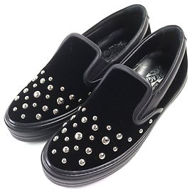 Mocassini in velluto Salvatore Ferragamo PACAU ROCK Nero