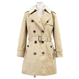 Coach TRENCH W WOOL LINER Cotton Polyester Trench Coat Beige
