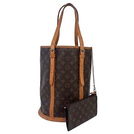 Louis Vuitton Monogram Bucket GM Handbag Brown Monogram