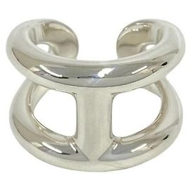 Hermès Hermes Osmos GM Sterling Silver 925 Ring Silvery