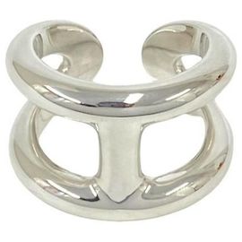Hermès Hermes Osmos GM Band Ring Silvery