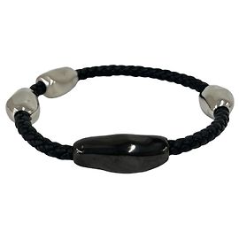 Hermès Pulseira Wave Charm HERMES Preto Prata