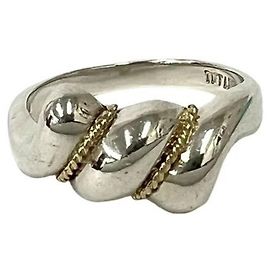 Tiffany & Co Tiffany Twist Rope Ring Silvery Golden