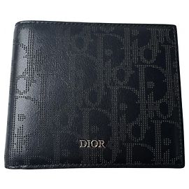 Christian Dior Dior Oblique Galaxy Bi-fold Wallet Black