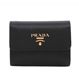 Cartera Compacta Prada Black Vitello Move Negro