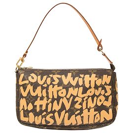 Louis Vuitton Marrón Stephen Sprouse Monogram Graffiti Pochette Accessoires Castaño