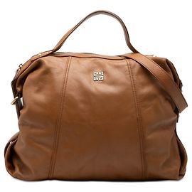 Borsa Givenchy in pelle marrone con logo 4G Marrone