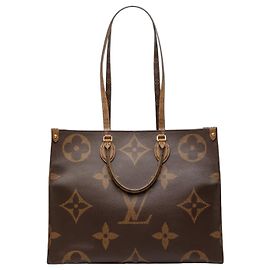 Louis Vuitton Marrom Monogram Reverse Giant OnTheGo GM Marrom