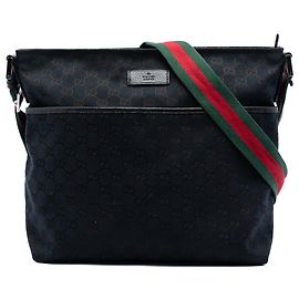 Sac bandoulière Gucci Blue GG Canvas Web Bleu Bleu Marine